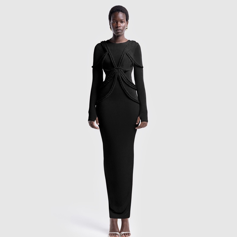 NWT BBX Brand Twisted Body Chain Maxi Dress